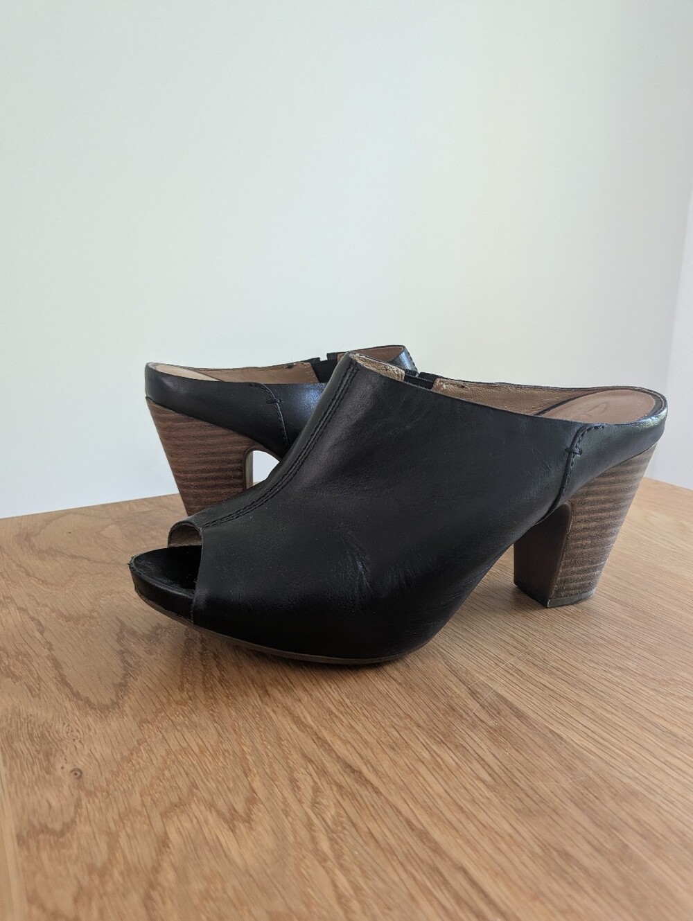 Clarks Artisan Okena Peep Toe Mules
